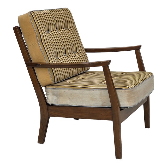 Danish Armchair in Furniture Wool and Beech Wood, 1960s For Sale