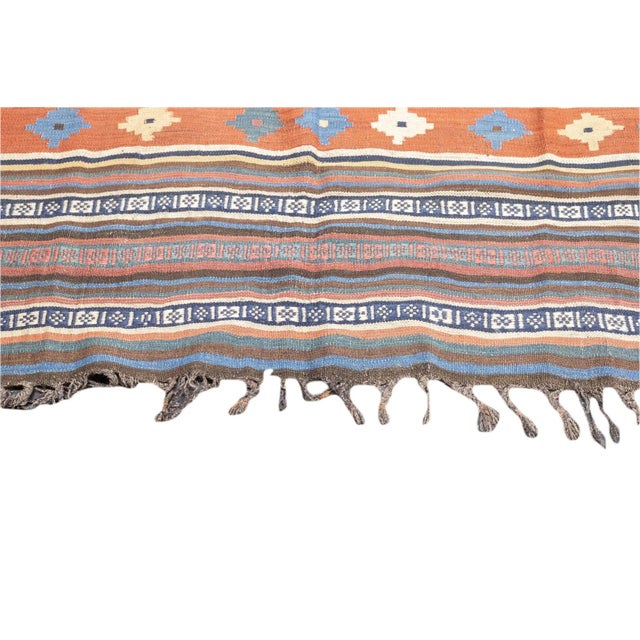 Textile Fine Antique Persian Qashqai Kilim Rug 5'5'' X 8'2'' For Sale - Image 7 of 12