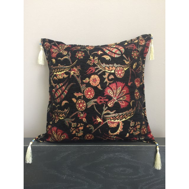 Kilim Pattered Black 17"x 17"Pillow Cover Chairish