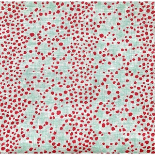 Quadrille Jacks II Pink/Blue 1 Yard Fabric For Sale