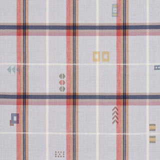 SAMPLE - Schumacher X A Rum Fellow Fable Fabric In Fjord For Sale