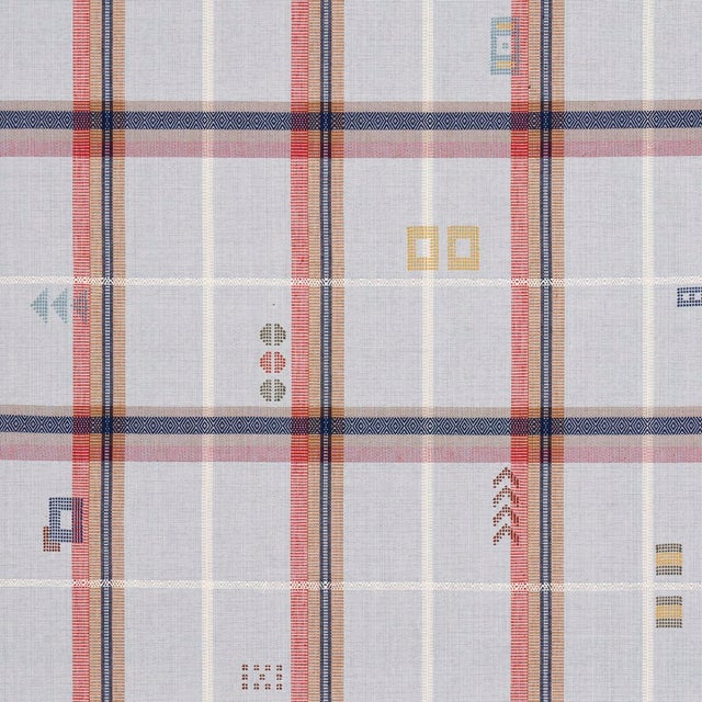 SAMPLE - Schumacher X A Rum Fellow Fable Fabric In Fjord For Sale