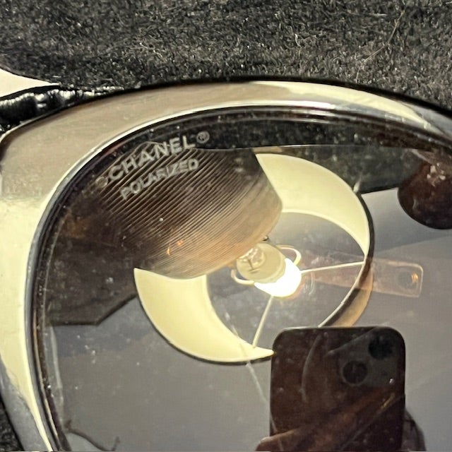 Vintage Chanel Polarized Tortoise Sunglasses For Sale - Image 12 of 12