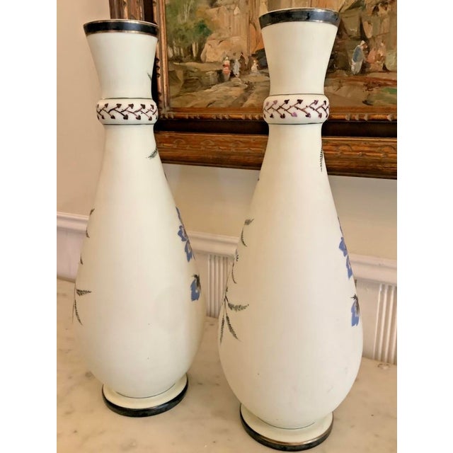 These are STUNNING and a rare find! A pair of Antique Czech Glass Vases, signed on bottom, made by Franz Pallme-Koenig....