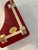 Metal Mid-Century Ruby Red Alabaster Piano Trinket Box For Sale - Image 7 of 7