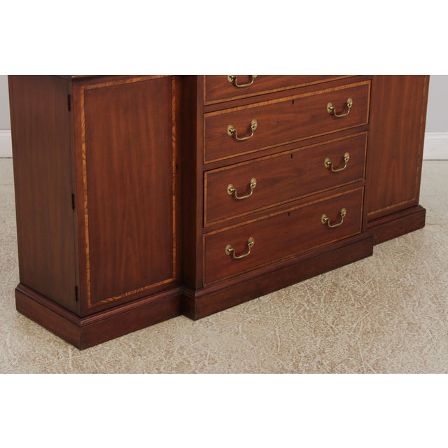 Henkel Harris Cherry 2 Piece London Breakfront For Sale - Image 14 of 18