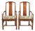 Henredon Hollywood Regency Chinoiserie Sculpted Mahogany Armchairs, Pair For Sale