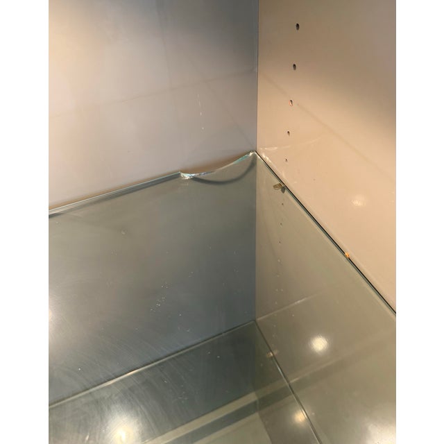 Vintage Gray Lacquered Curio Cabinet, Late 20th Century For Sale - Image 9 of 12