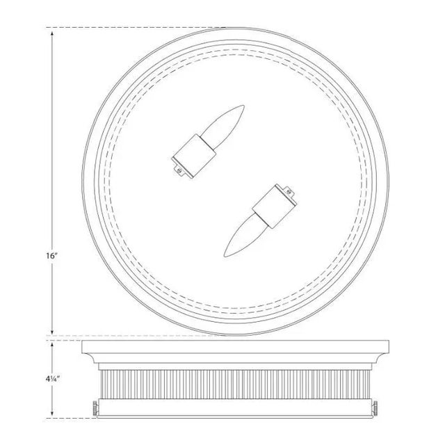 Traditional Chapman & Myers for Visual Comfort Signature Alderly Flush Mount in Polished Nickel with White Glass For Sale - Image 3 of 3