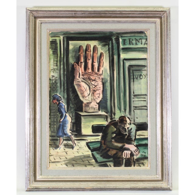 Modern Frans Masereel, Untitled, 1938, Oil Painting, Framed For Sale - Image 3 of 7