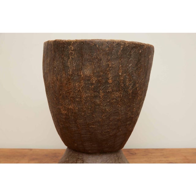 19th Century Small 19th Century European Wood Mortar For Sale - Image 5 of 9