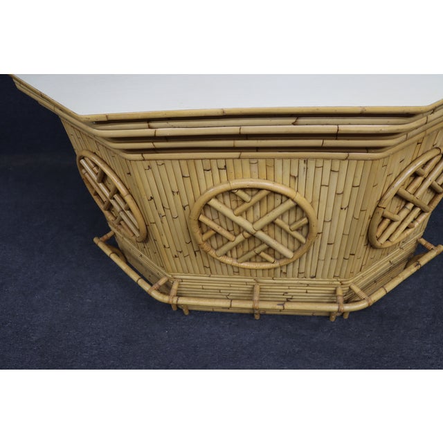 Mid-Century Modern Split Bamboo & Rattan Tiki Dry Bar For Sale - Image 11 of 18