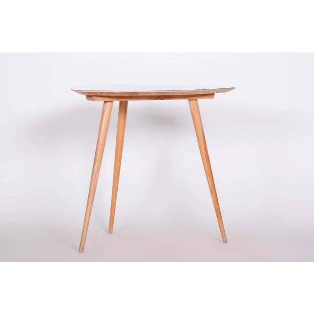 Mid-Century Modern Small Blue Table, 1950s For Sale - Image 3 of 7