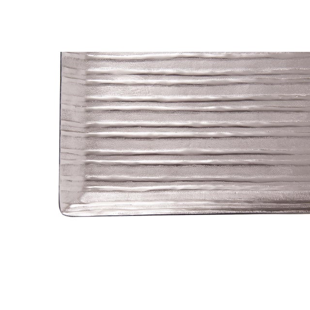 Kenneth Ludwig Chicago Chiseled Silver Tray- Large For Sale - Image 4 of 8