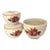 Vintage Universal Cambridge Potteries Calico Fruit Nesting Bowls - Set of 3 For Sale