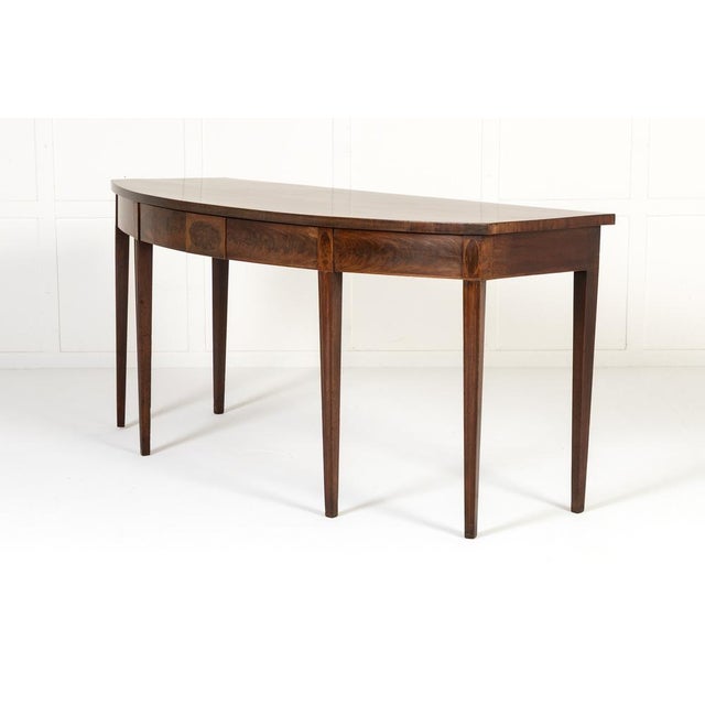 18th century english mahogany serving table a late 18th century english mahogany bow fronted serving table. supported on...