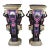 Set of 2 Vintage Venetian Figural Polychrome Bronze Sculpture Pedestals Plant Stands For Sale