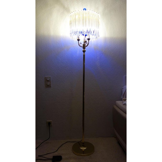 1990s Gold-Plated Brass and Murano Glass Floor Lamp from Venini, 1990s For Sale - Image 5 of 17