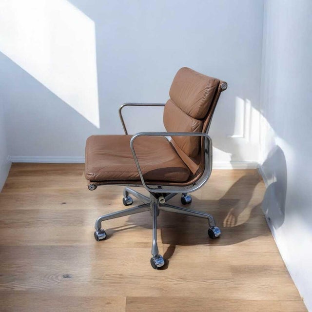 Herman Miller Mid-Century Modern Eames Soft Pad Chair by Herman Miller, 1960s, Leather For Sale - Image 4 of 18