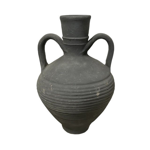 Mediterranean Rustic French-Style Mediterranean Amphora – Handcrafted in Egypt For Sale - Image 3 of 4