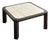 Square Travertine and Metal Coffee Table by BC Design For Sale