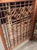 Japanese Four-Panel Teak Room Divider Screen With Silk Landscape Panels and Asanoha Fretwork For Sale - Image 4 of 10