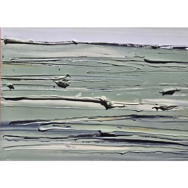 Wood Contemporary Neutral Color Palette Abstract Landscape Painting / Color Field For Sale - Image 7 of 11
