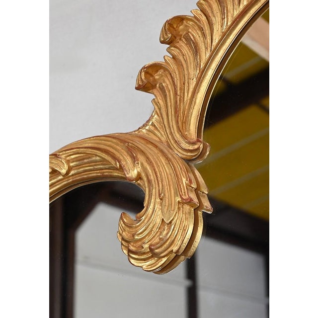 Antique Golden Wood Mirror in Louis XV Style For Sale - Image 12 of 18