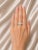 Modern Late 20th Century Size 7.25 14K White Gold Yellow Diamond Disc Circle Band Ring For Sale - Image 3 of 3