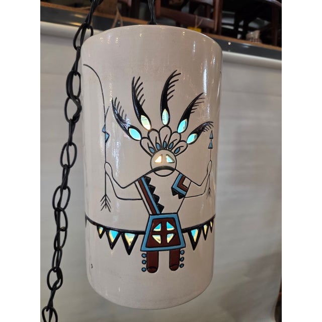 Ceramic 1960s Hopi Kachina Dancer Ceramic Hand Made Light Artist Signed Native Pueblo For Sale - Image 7 of 9