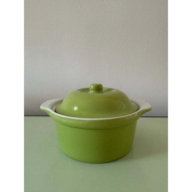 Cerutil Stoneware Freezer, Dishwasher, Microwave, and Oven Safe 6" round baking/serving dish with matching lid Made In...