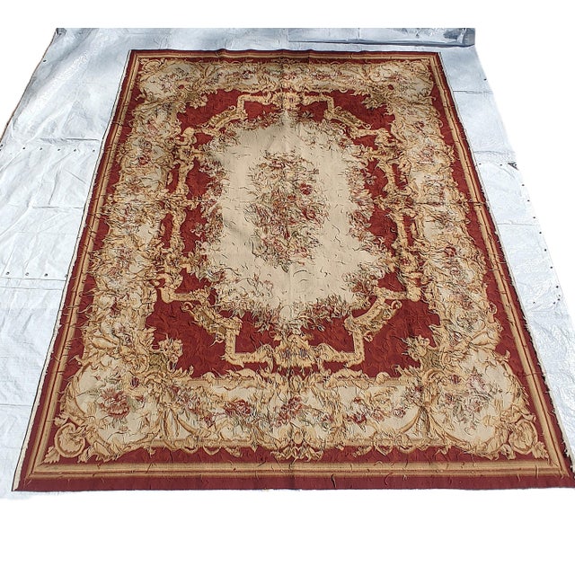 Napoleon III French Aubusson Rug For Sale - Image 10 of 11