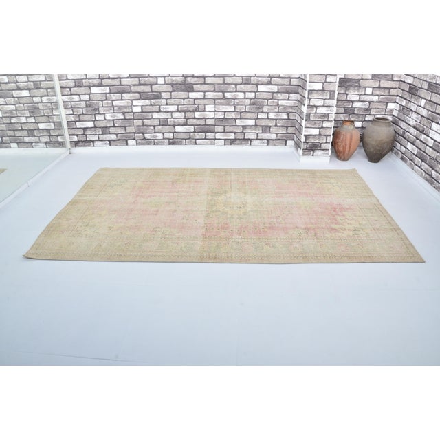 Turkish 1950s Oushak Home Living Rug For Sale - Image 3 of 10