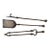 Rare 19th Century Cast Bronze Fireplace Tools Set of 3 Pieces For Sale