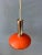 Small Space Age Red and Chrome Pendant Lamp For Sale - Image 4 of 11