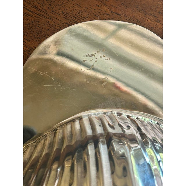 Silver Mid 20th Century Rococo Hollywood Regency 10.5” Silver Plate Shell Dish Attributed to Fb Rogers - With Natural Shells For Sale - Image 8 of 9