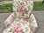 Beautiful English Country accent chair in a lovely modern striped floral with a beautiful pleated skirt. Solid and sturdy,...