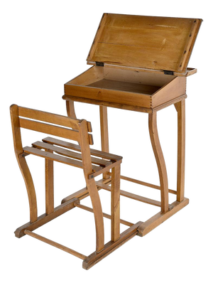 Wooden School Desk from Jouets Clerc