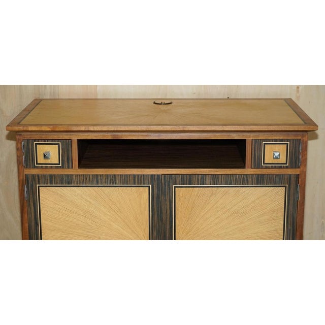 Chelsea Satinwood Macassar Ebony Sideboard from David Linley, Set of 2 For Sale - Image 4 of 18