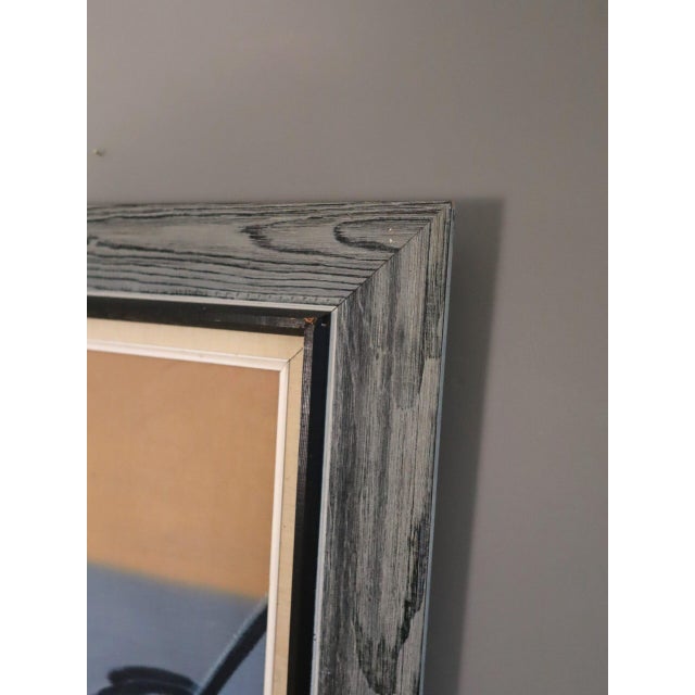 Textile Mid-Century Modern 'Winter Light at Dusk' Vintage Swedish Landscape Oil Painting, Framed For Sale - Image 7 of 11