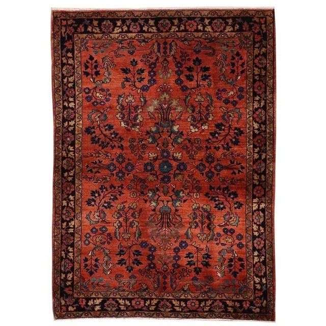 Middle Eastern Hand-Knotted Saroug Rug For Sale - Image 11 of 11