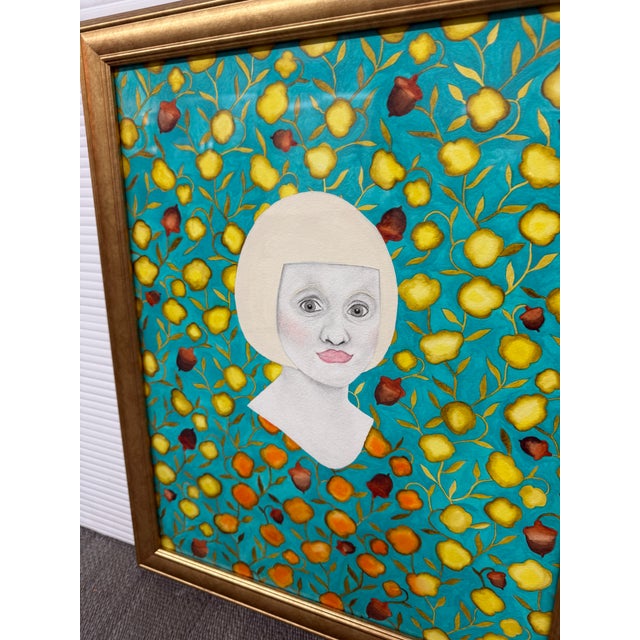 Early 21st Century Sofia Bonati Lucia Art Nouveau Watercolor, Framed For Sale - Image 5 of 12