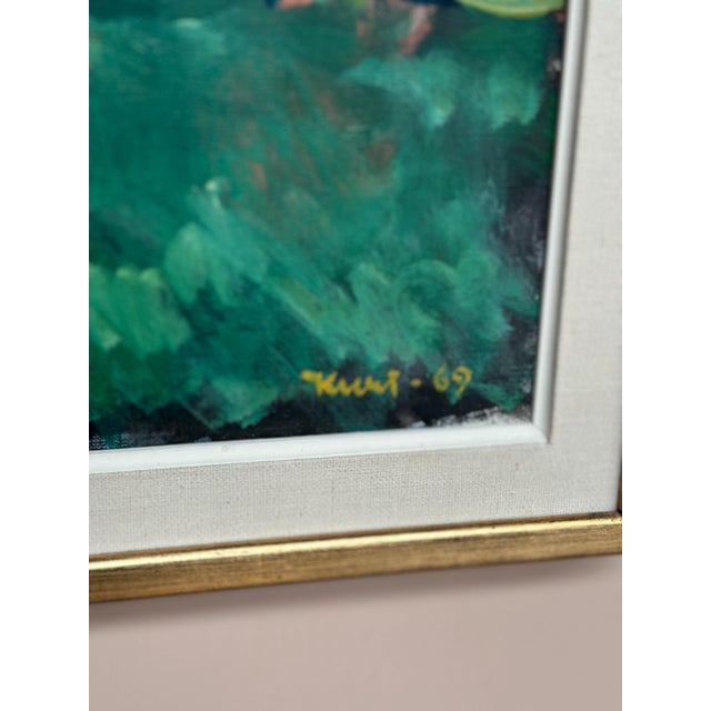 Original Swedish Oil on Canvas – “Forest Grove in Green” by Kurt Rubank (1923–2006) – Signed & Dated 1969 – Exhibited...