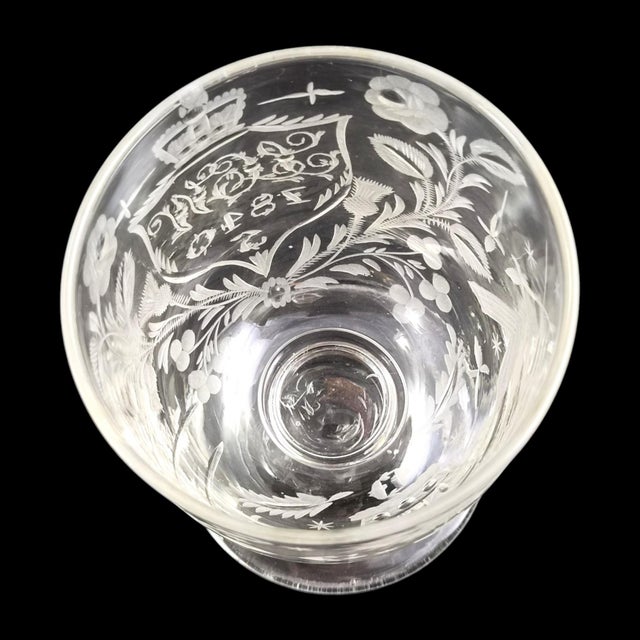English Gaof Wheel-Engraved Lead-Glass Rummer, 1820s For Sale - Image 11 of 14