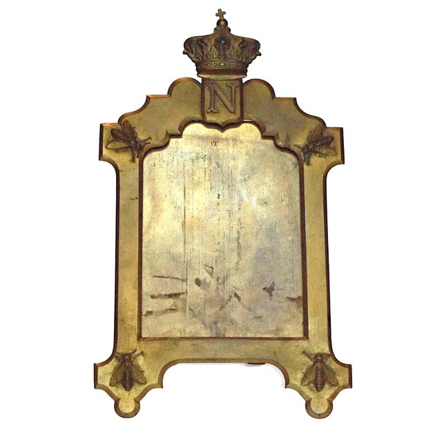Metal Gilded Bronze Frame for Miniature or Photograph with Napoleonic Motifs, Late 19th Century For Sale - Image 7 of 7