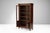 French mahogany Empire style part glazed 2 door bookcase with applied brass beading. Circa 1890.