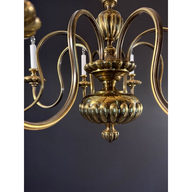 Brass Vintage Gaetano Sciolari 8-Light McM. Made in Italy For Sale - Image 8 of 18