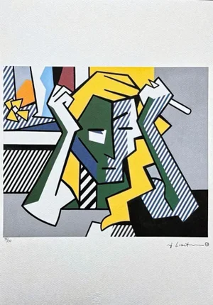 After Roy Lichtenstein, " Deep in Thought", 1990s, Silk-Screen