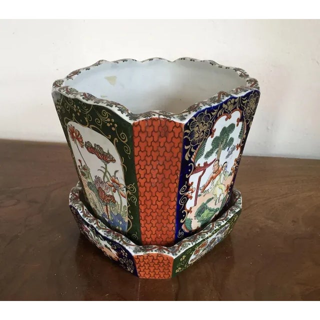 19th Century Mason's Ironstone Octagonal Planter Cachepot For Sale In New York - Image 6 of 11