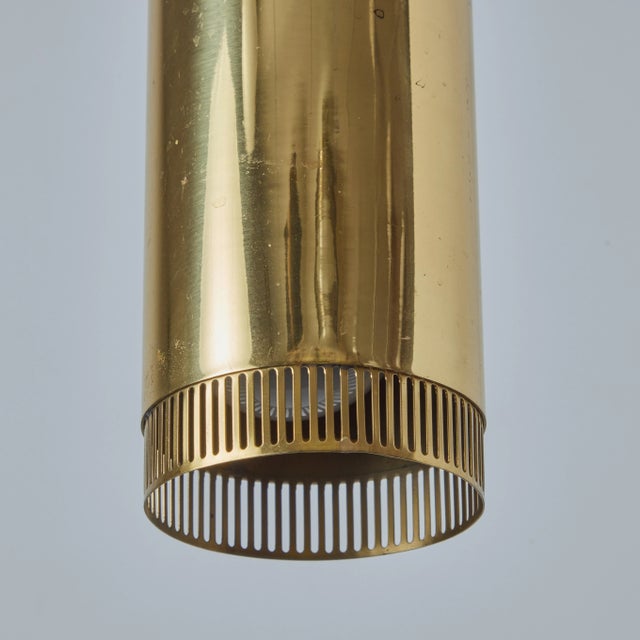 1960s 1960s Perforated Brass Cylindrical Pendant Attributed to Mauri Almari for Idman For Sale - Image 5 of 12